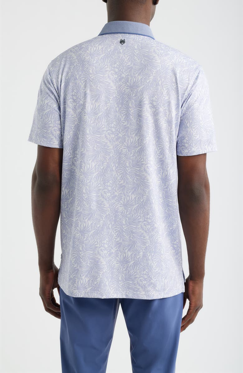 Greyson Island Hunt Leaf Print Performance Golf Polo, Alternate, color, Jellyfish