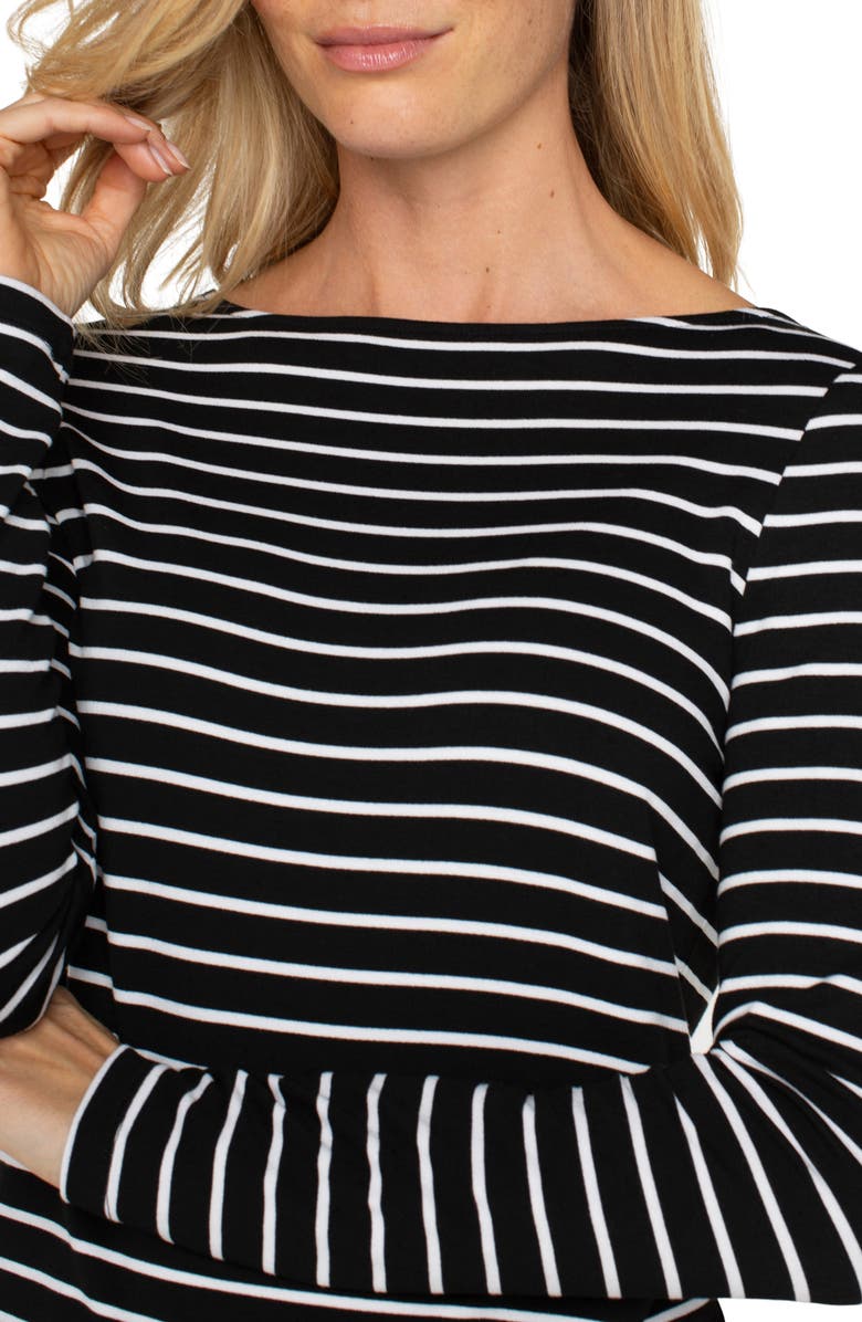 Liverpool Los Angeles Stripe Boat Neck Long Sleeve Top, Alternate, color, 
