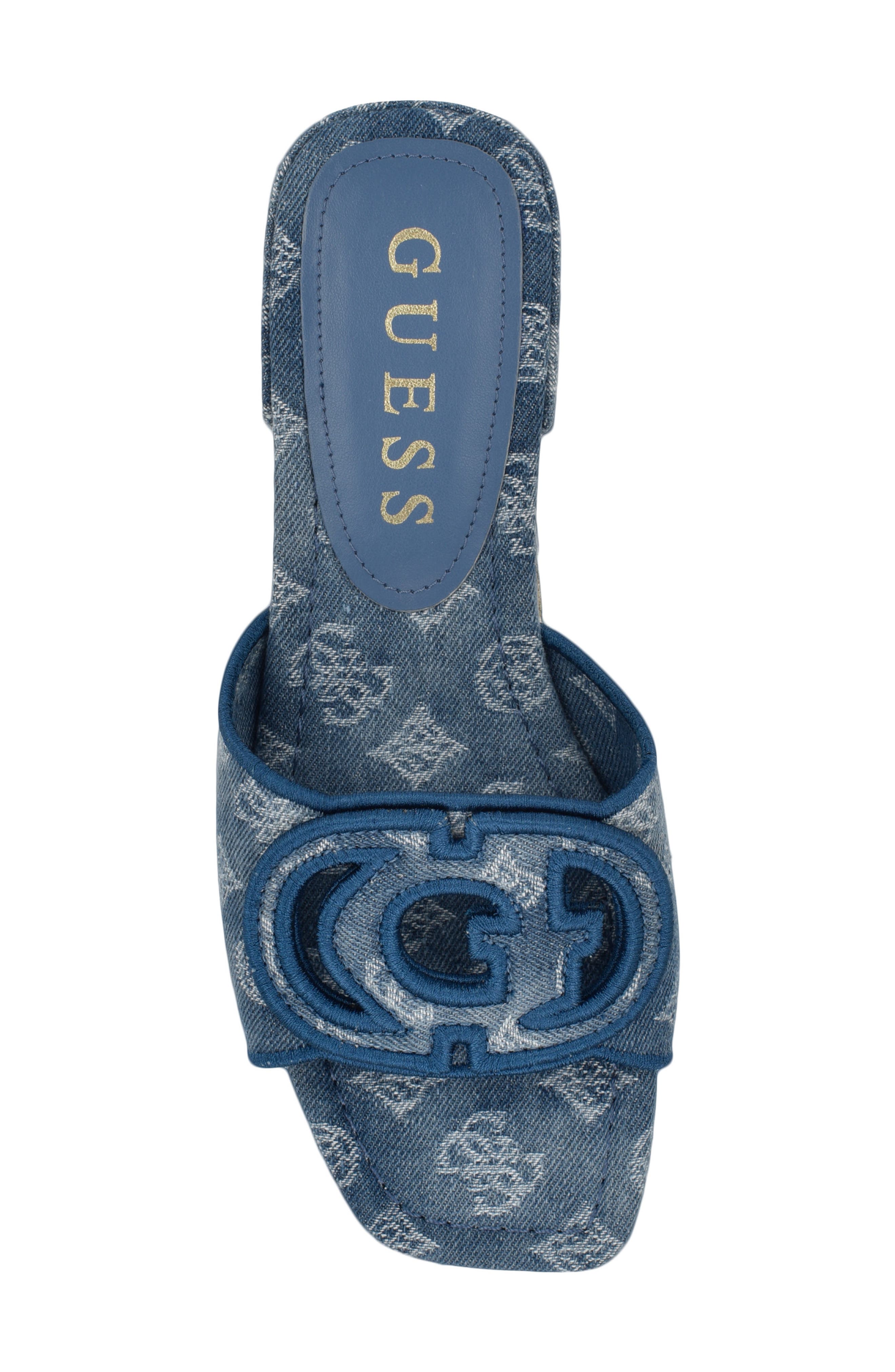 GUESS Tarishae Slide Sandal, Alternate, color, Medium Blue