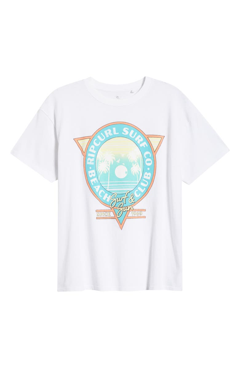 Rip Curl Beach Club Graphic Heritage Tee, Main, color, White