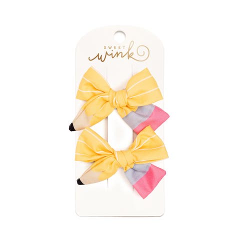 School Days Pencil Bow Clip Set (Toddler & Little Kid)