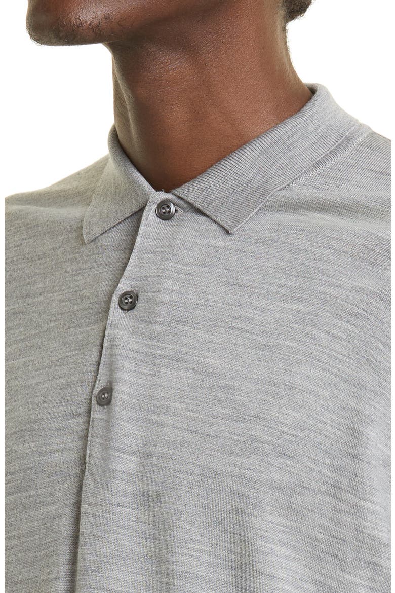 Cotswold Wool Polo Sweater, Alternate, color, SILVER