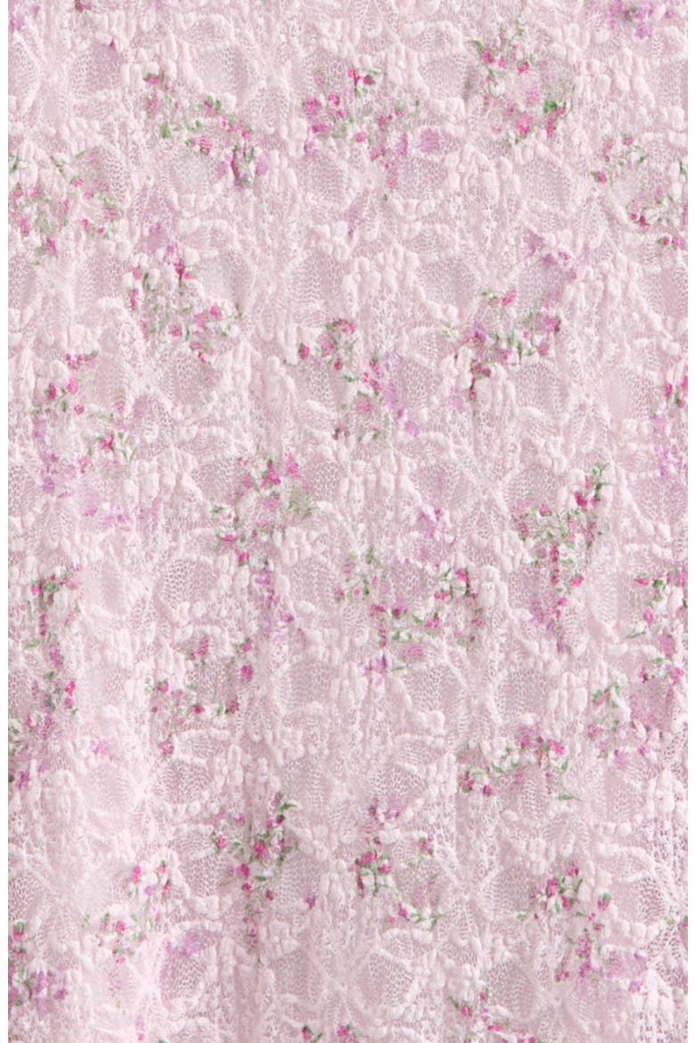 Kids' Lace Puff Sleeve Dress, Alternate, color, PINK ICE FADE FLORAL