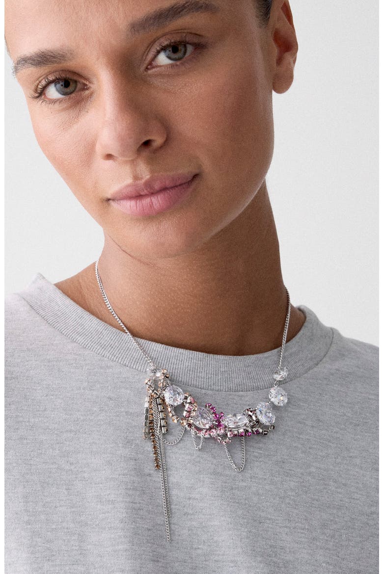 Opulence Fringe Necklace, Alternate, color, CLEAR/ MULTI