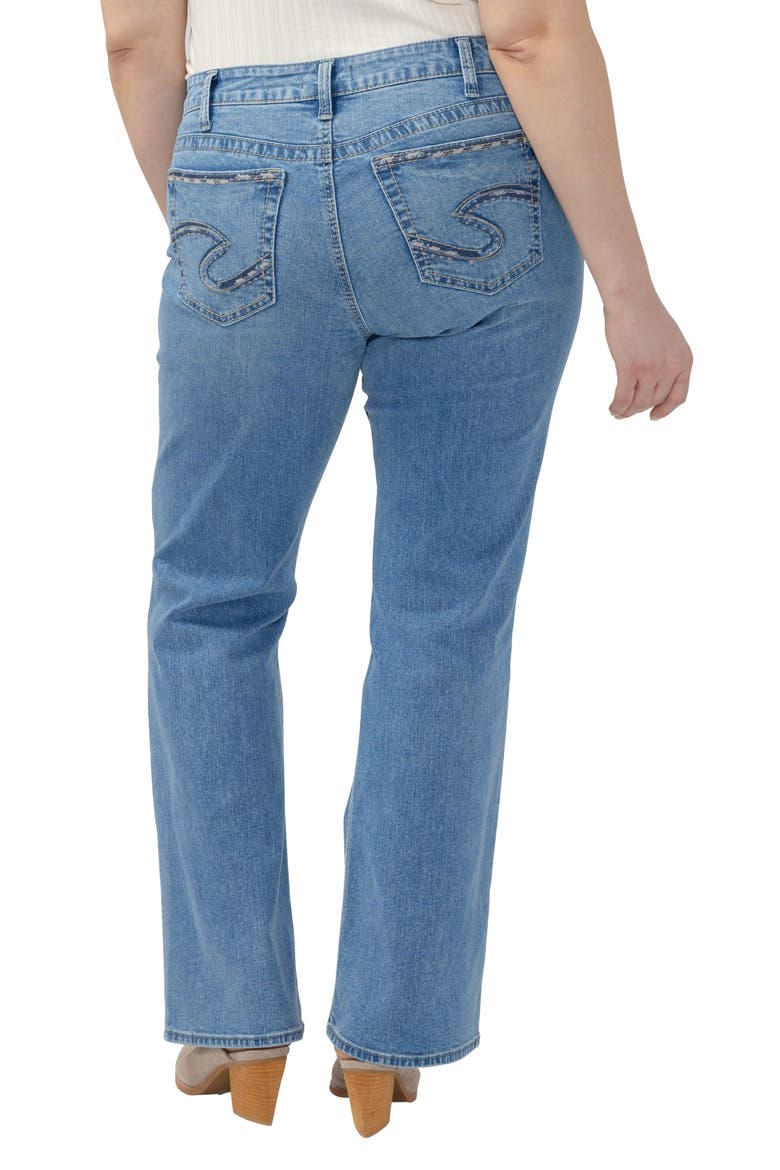Suki Curvy Ripped Mid Rise Bootcut Jeans, Alternate, color, BLUEBELLE