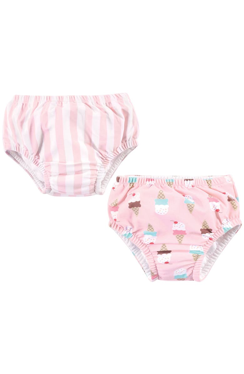 Hudson Baby Pool-Ready Diaper Bottoms, Main, color, Ice Cream Cone