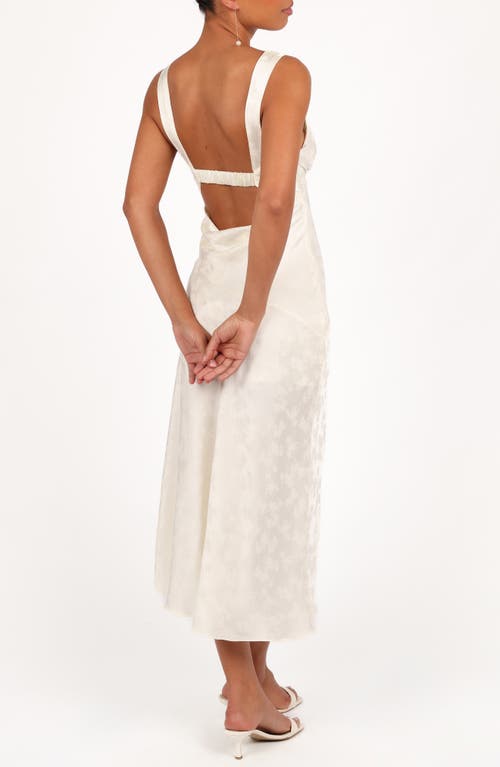 Petal And Pup Petal & Pup Billie Floral Satin Jacquard Dress In White