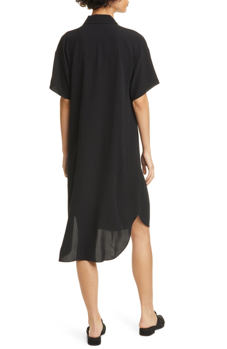 Eileen Fisher Classic Collar Silk Shirtdress, Alternate, color,