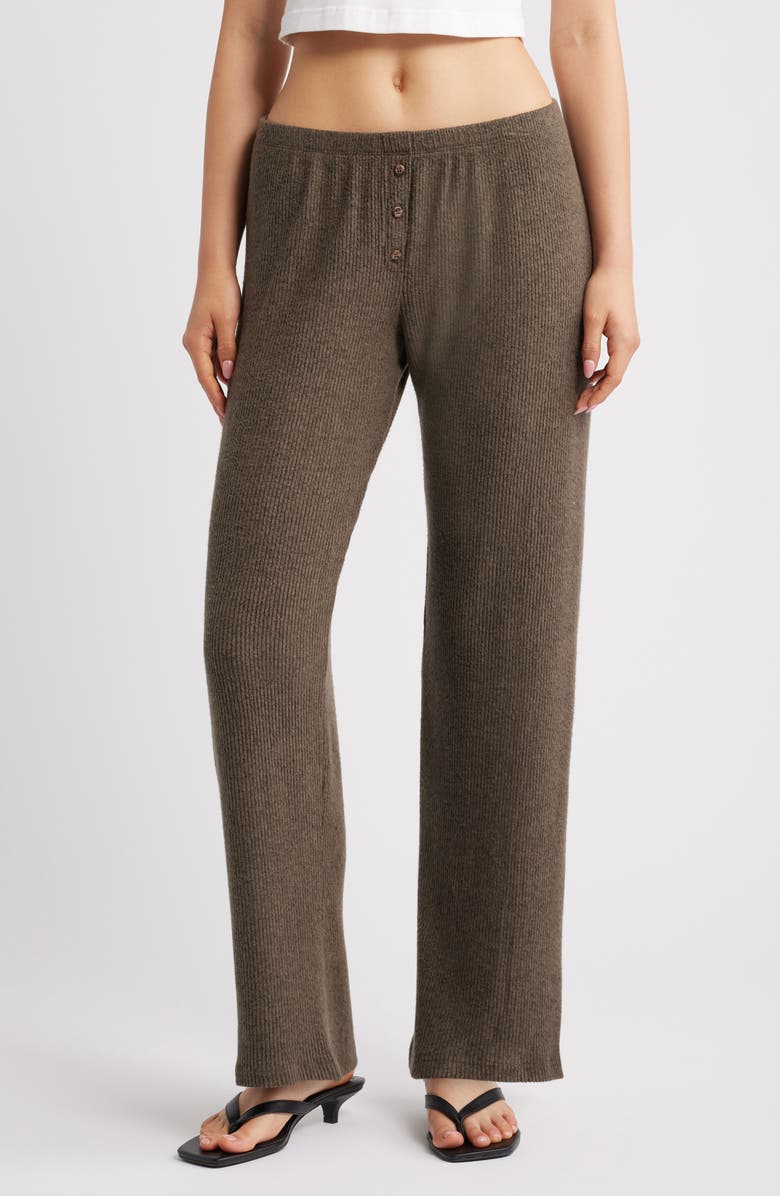 Bella Venice The Teala Low Rise Rib Pants, Main, color, Olive