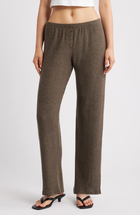 The Teala Low Rise Rib Pants