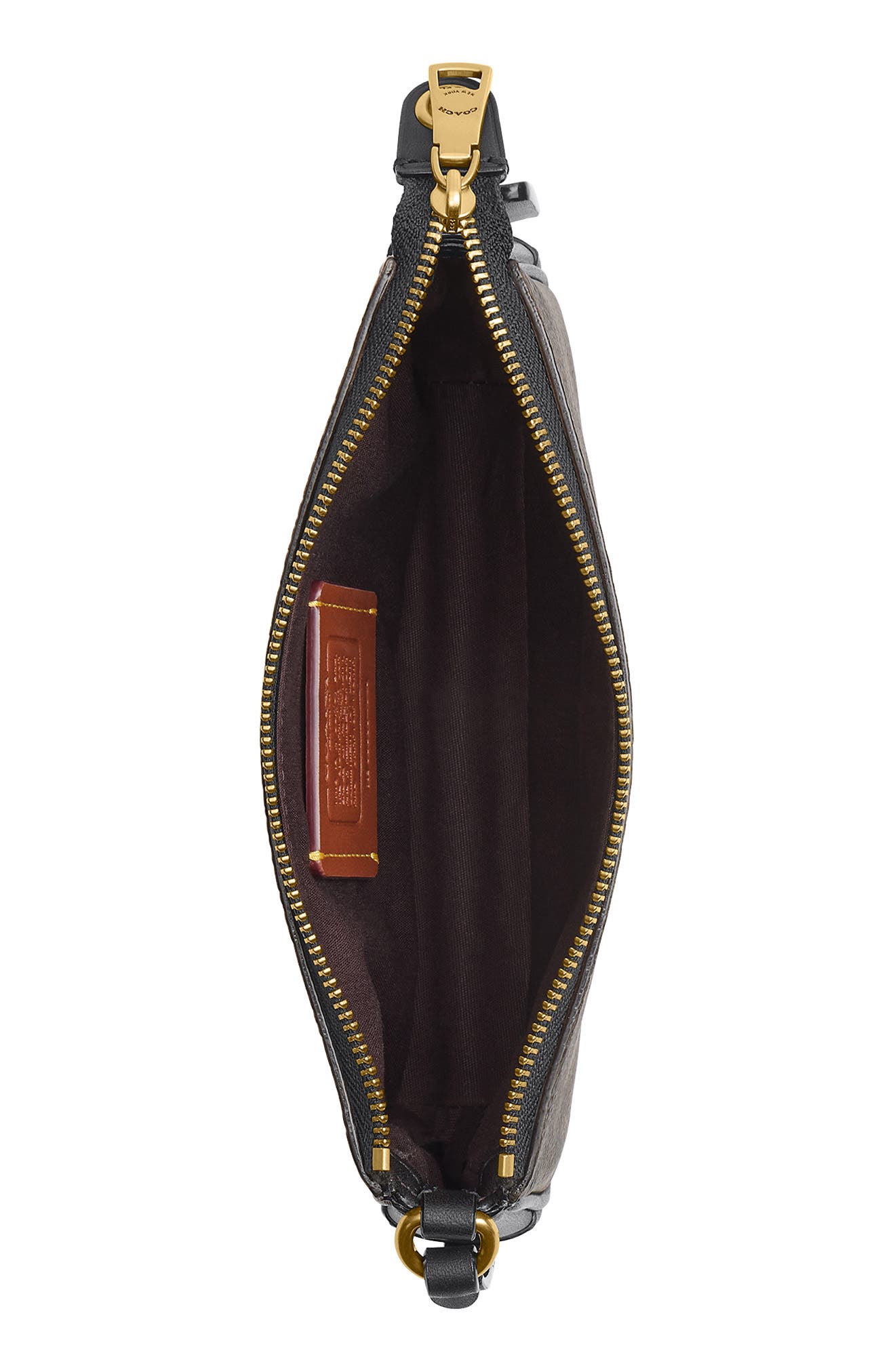 Plaza 18 Signature UpcraftedLeather Shoulder Bag, Alternate, color, B4/ WALNUT BLACK