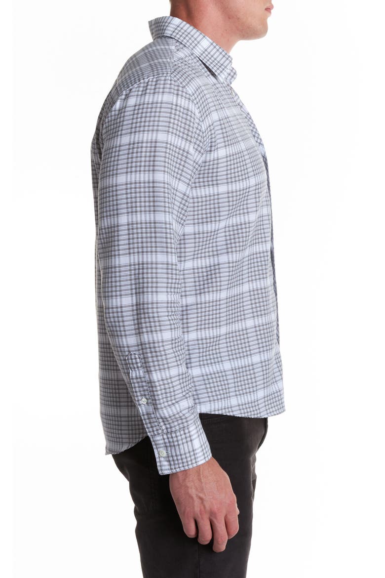 Tuscumbia Plaid Button-Up Shirt, Alternate, color, WHITE/ GREY