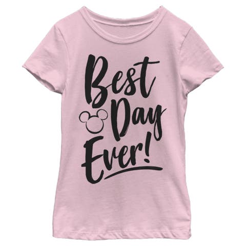 Girl's Mickey & Friends Mickey Mouse Best Day Ever  Graphic T-Shirt