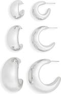Tasha 3-Pack C Hoop Earrings