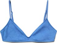 MANGO Floral Embroidered Bikini Top