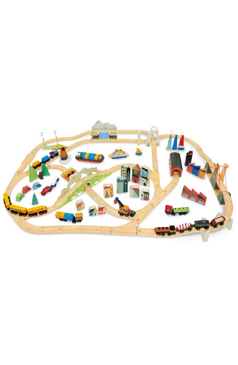 Tender Leaf Toys Mountain View Train Set, Main, color, Multi