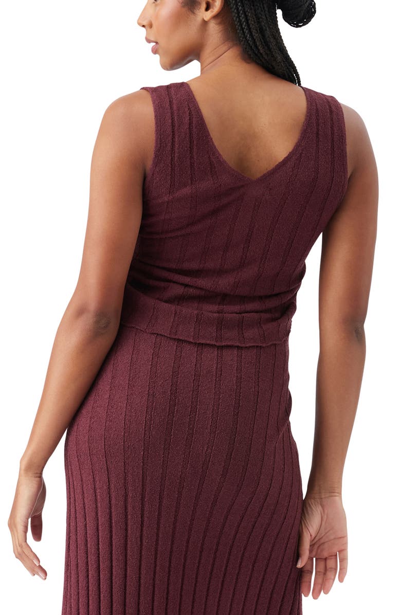 Ripe Maternity Misha Rib Knit Tank, Alternate, color, Maroon