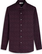 Bugatchi Julian Shaped Fit Abstract Print Button-Up Shirt