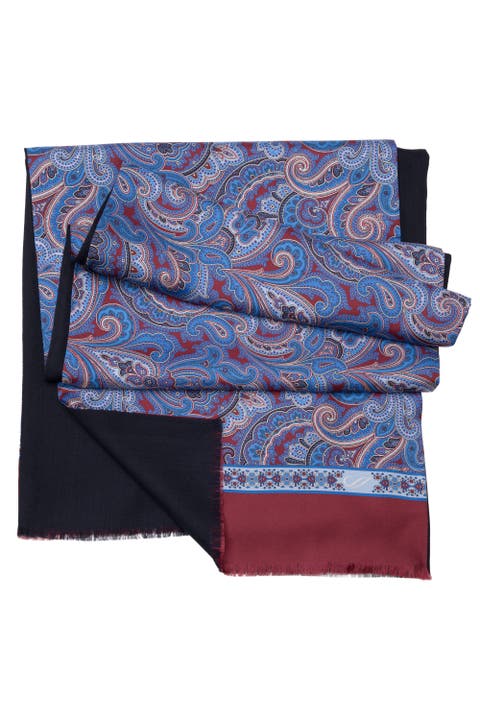 Sorrento - Wool Backed Silk Scarf for Men