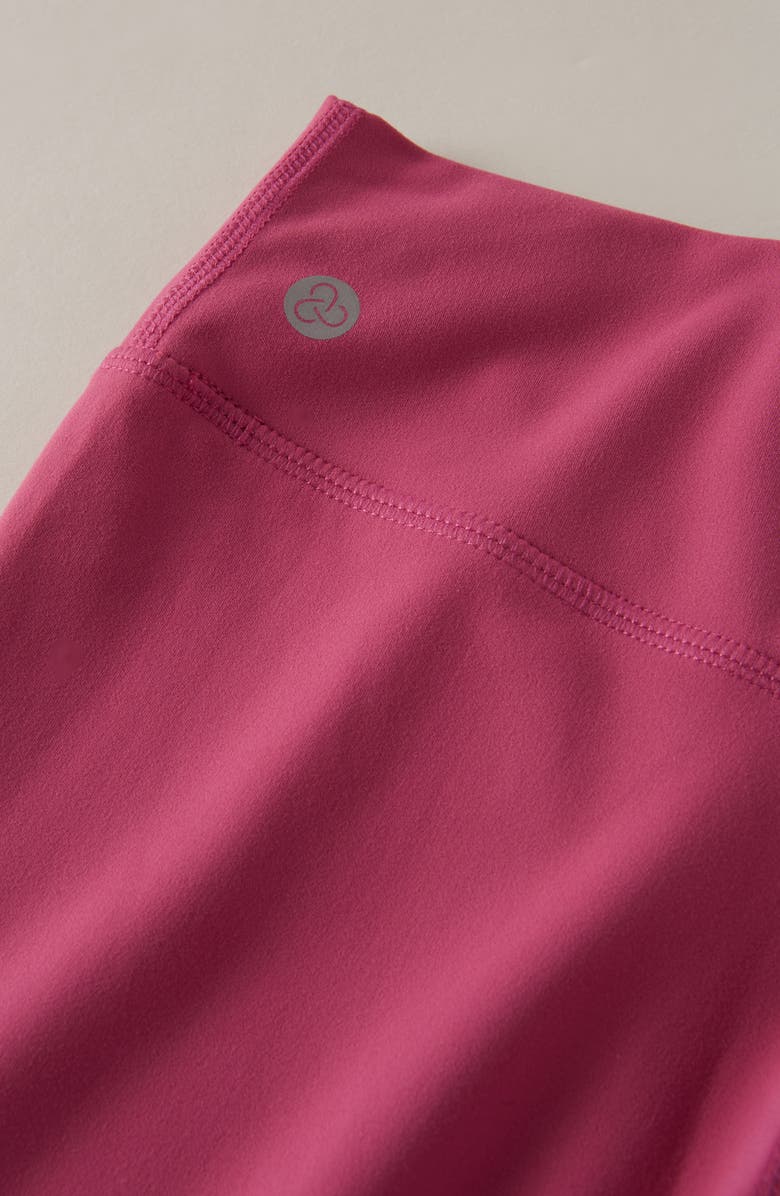 Zella Girl Kids' Live By Crossover High Waist Flare Leggings, Alternate, color, Purple Sherbert