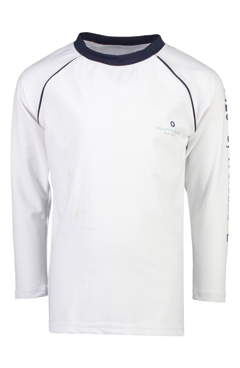 Snapper Rock Compass Rashguard, Main, color, White