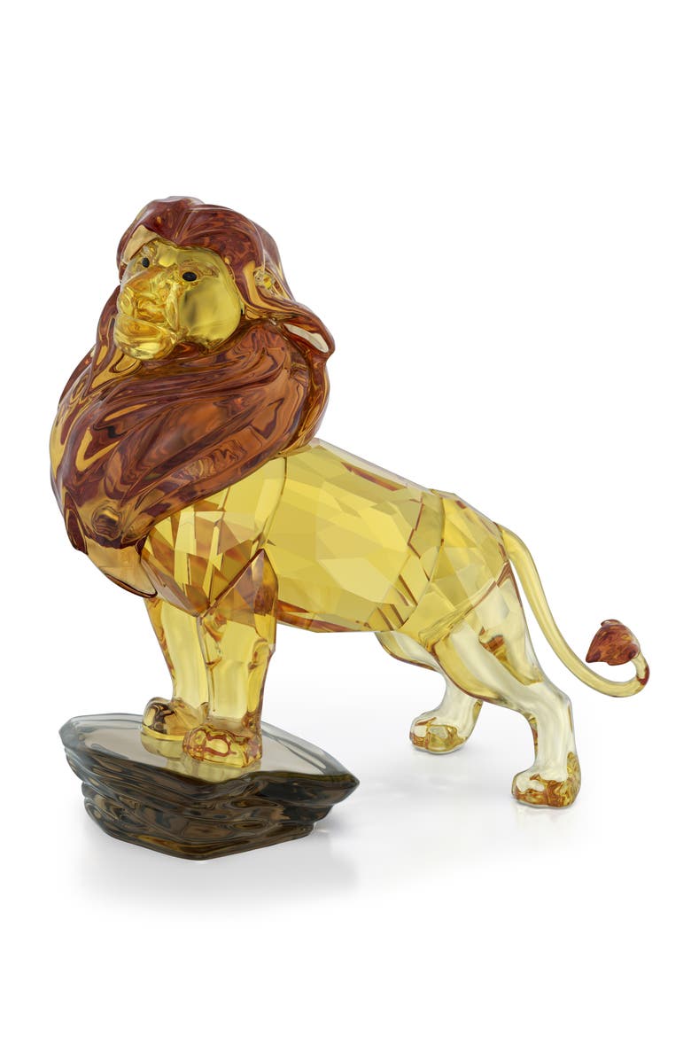 Swarovski x Disney<sup>®</sup> The Lion King Mufasa Figurine, Main, color, Yellow