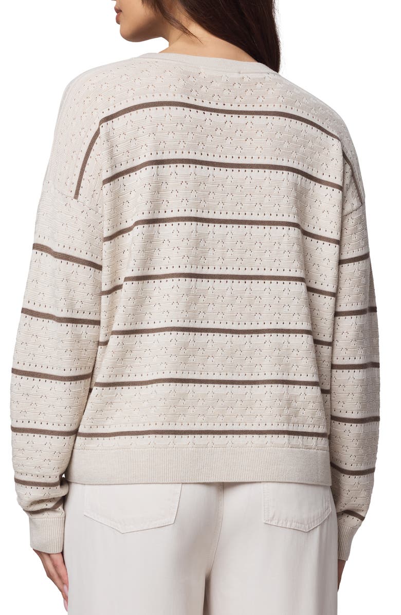Splendid Georgie Pointelle Sweater, Alternate, color, Pale Oak/ Cedar Brown