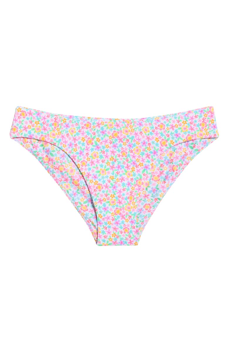 Kulani Kinis Floral Rib Bikini Bottoms, Alternate, color, Field Trip