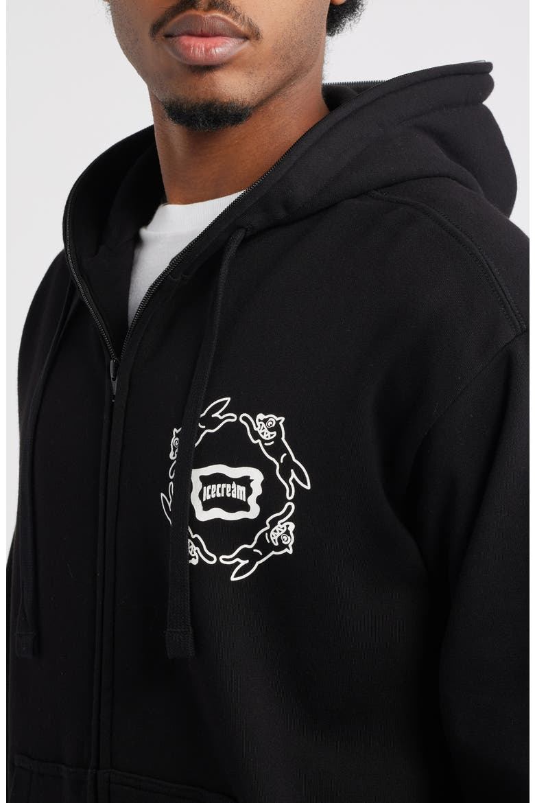 Loop Cotton French Terry Hoodie, Alternate, color, BLACK