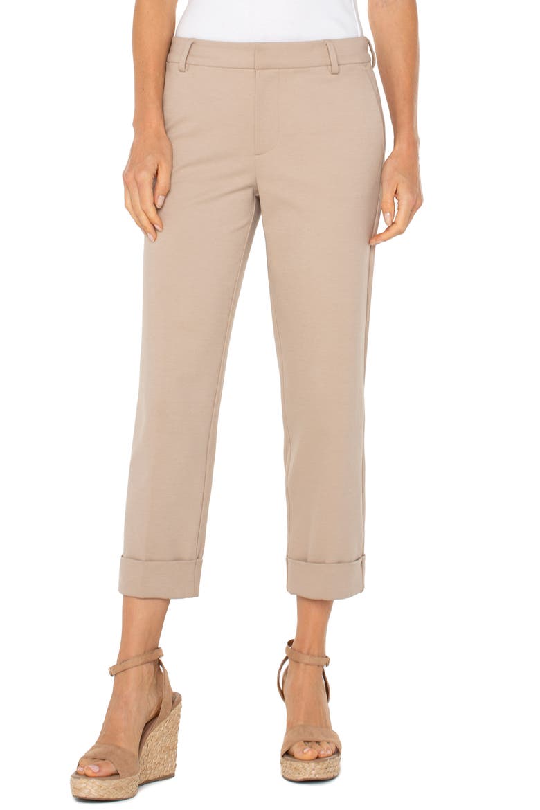Kelsey Crop Tapered Pants, Main, color, BISCUIT TAN