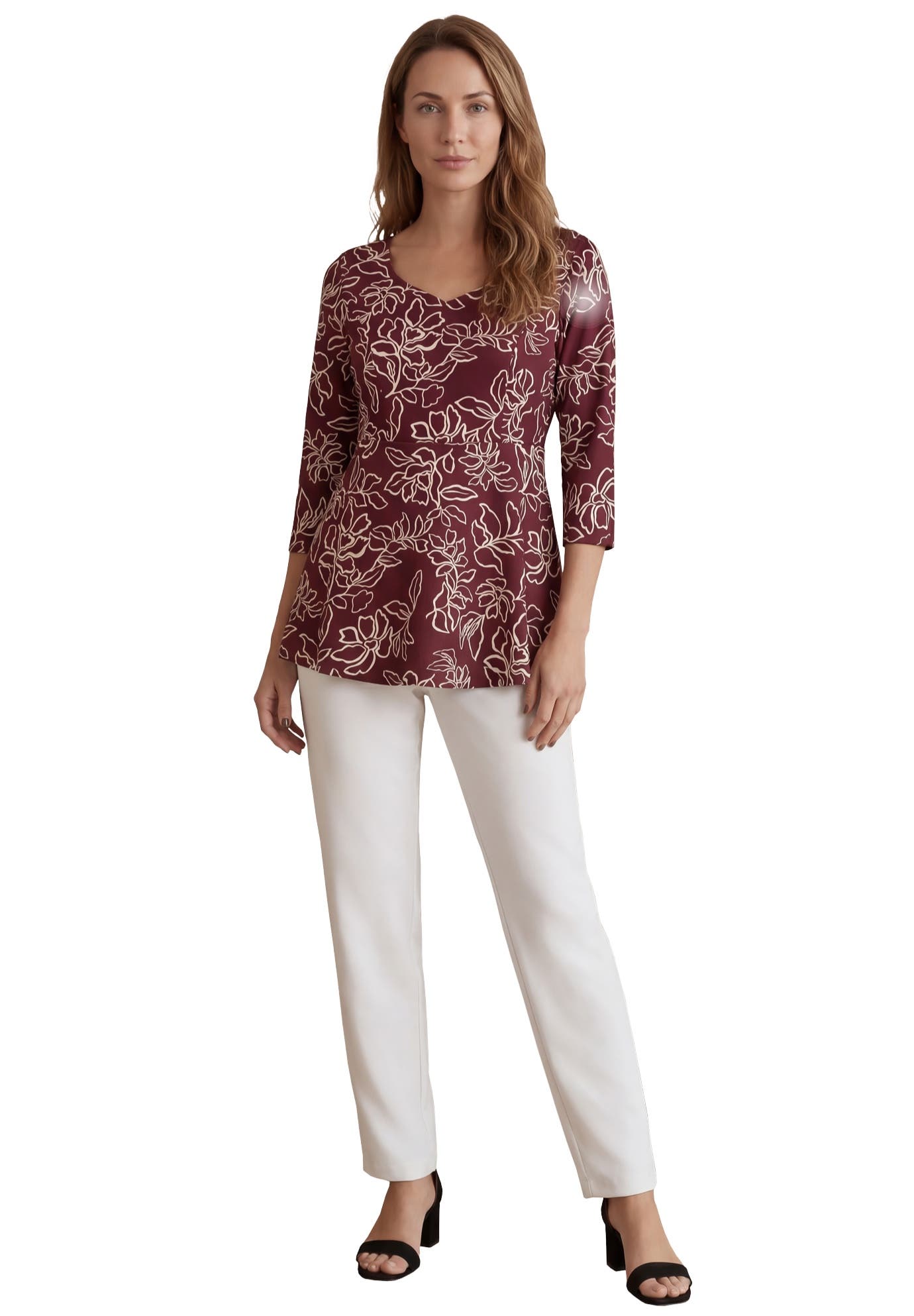 selected BURGUNDY FLORAL