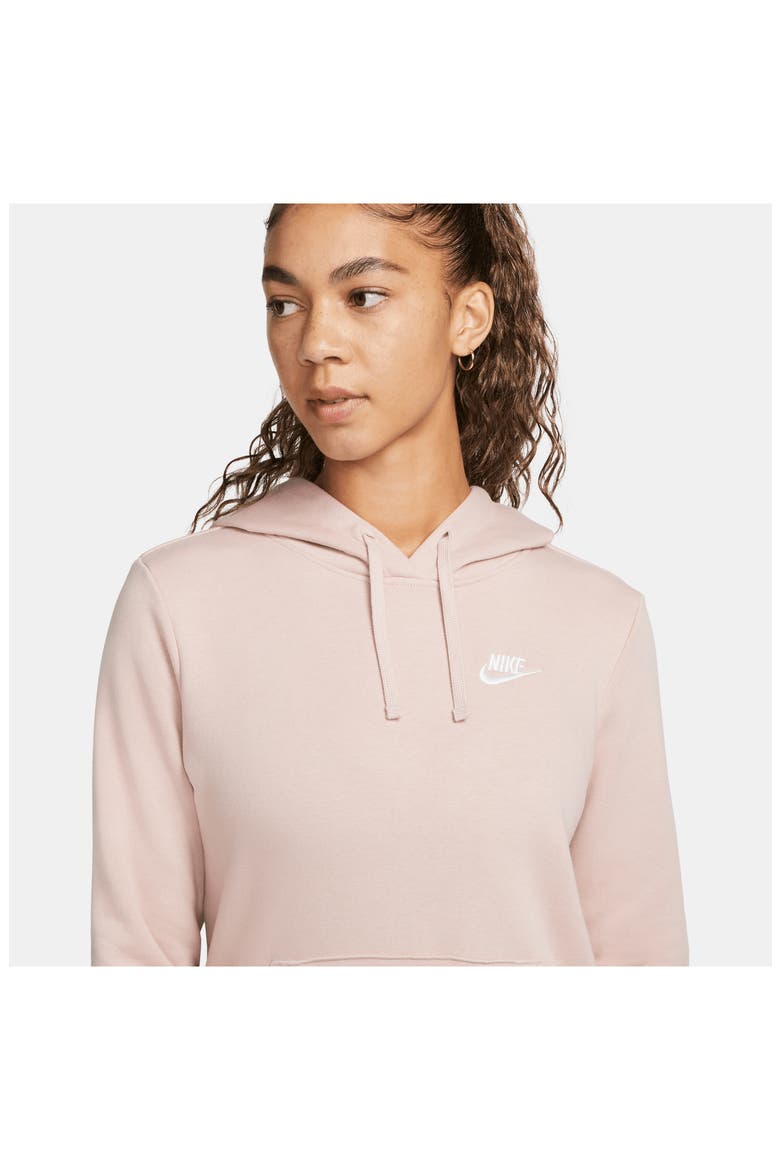 Sportswear Club Fleece Hoodie, Alternate, color, PINK OXFORD/ WHITE