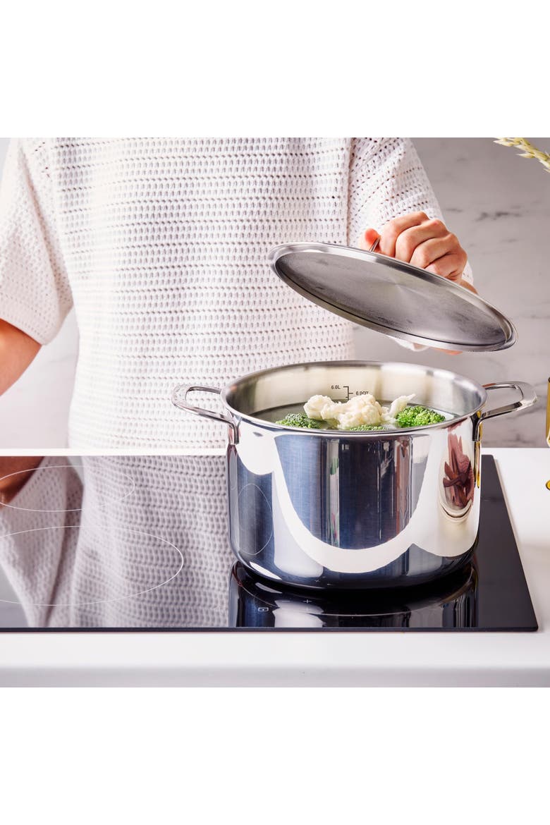 Maestro 3-Piece Full Clad Stainless Steel Saucepan & Stock Pot Set, Alternate, color, Silver
