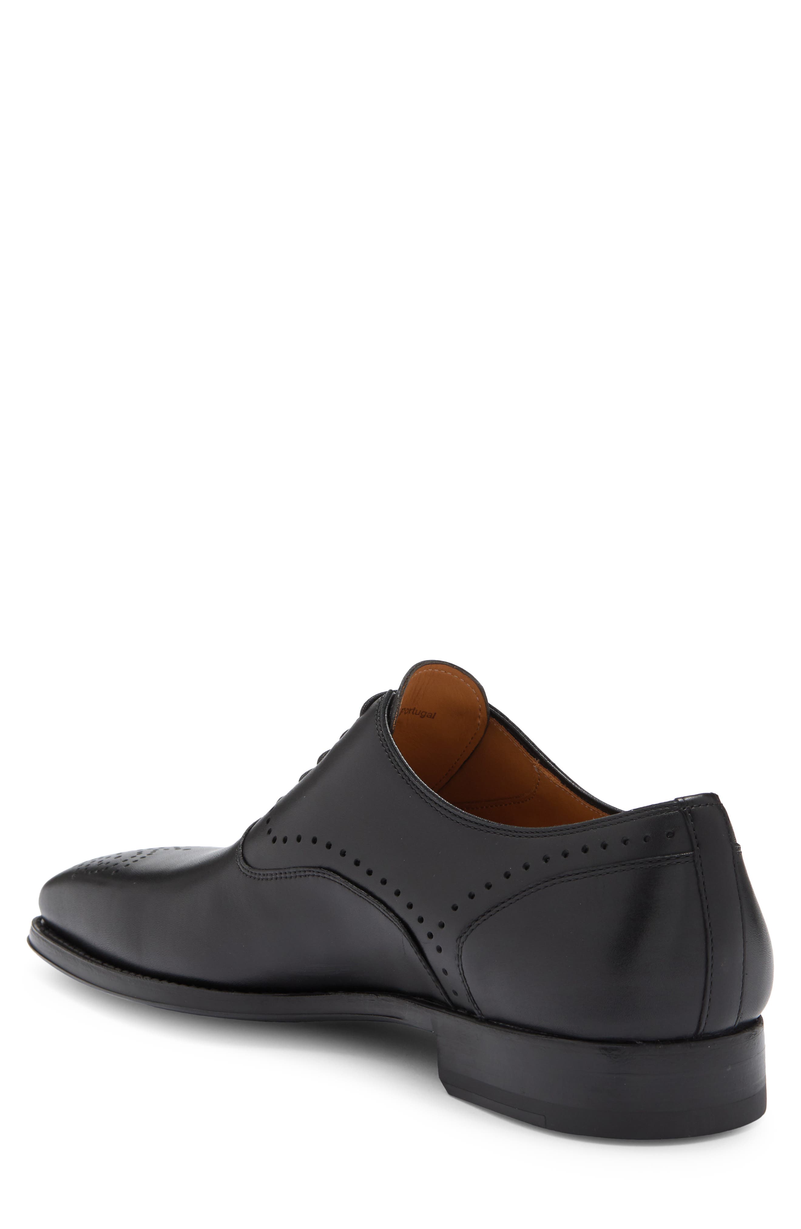 Magnanni Henio Perforated Oxford, Alternate, color, Black