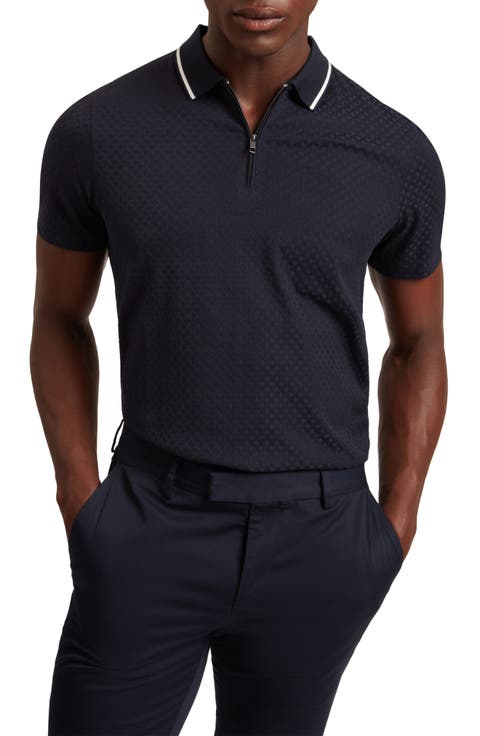 Cophen Stretch Cotton Zip Polo