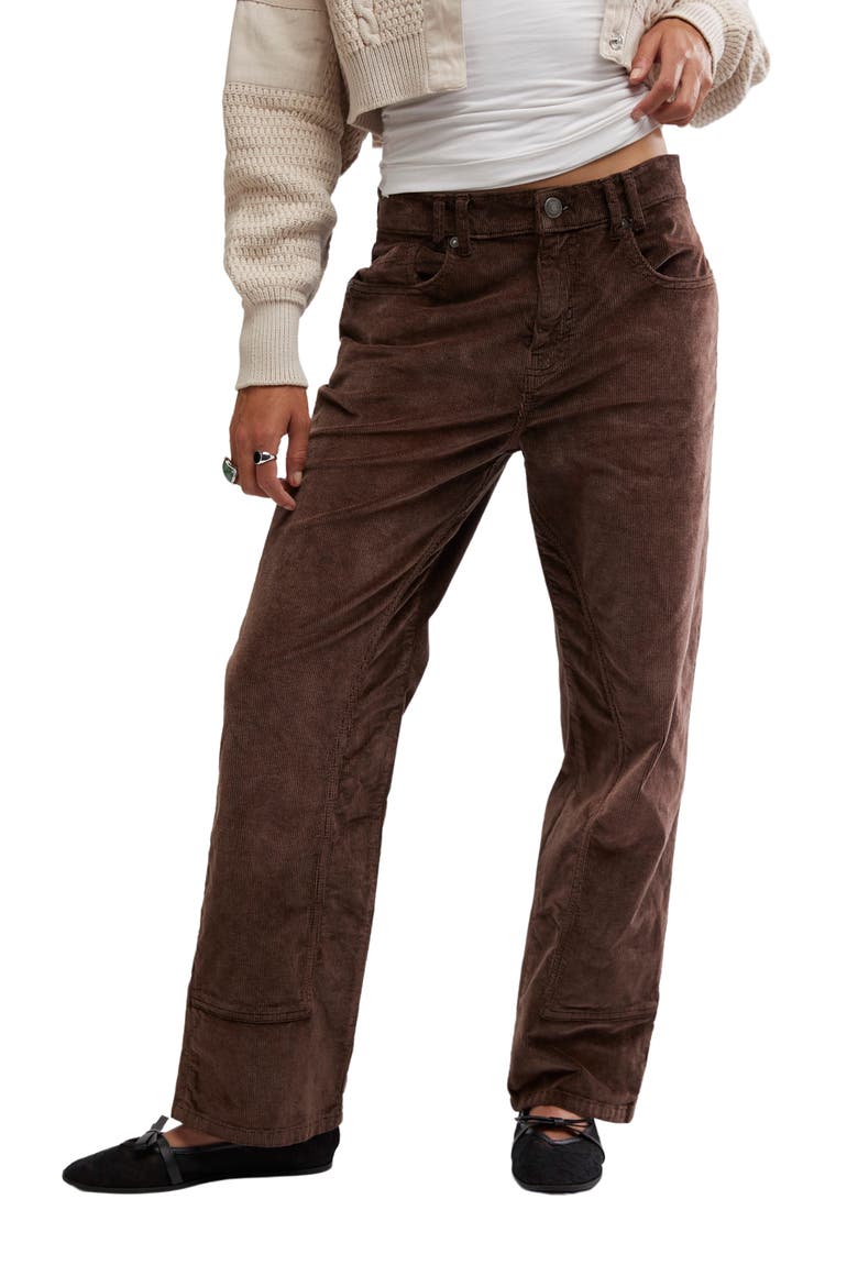 Risk Taker Corduroy Straight Leg Pants, Main, color, CHOCOLATE TRUFFLE