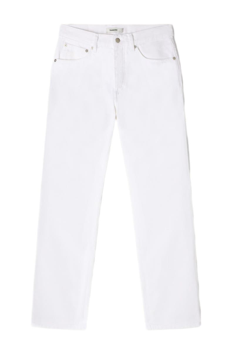 SANDRO Regular raw jeans, Alternate, color, White