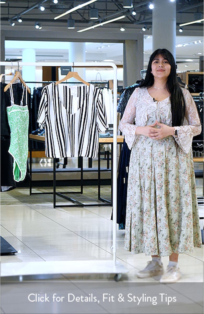 Boardwalk Stripe Knit Cover-Up Shirt, sales video thumbnail