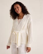 Haven Well Within Textured Cotton Blend Belted Cardigan