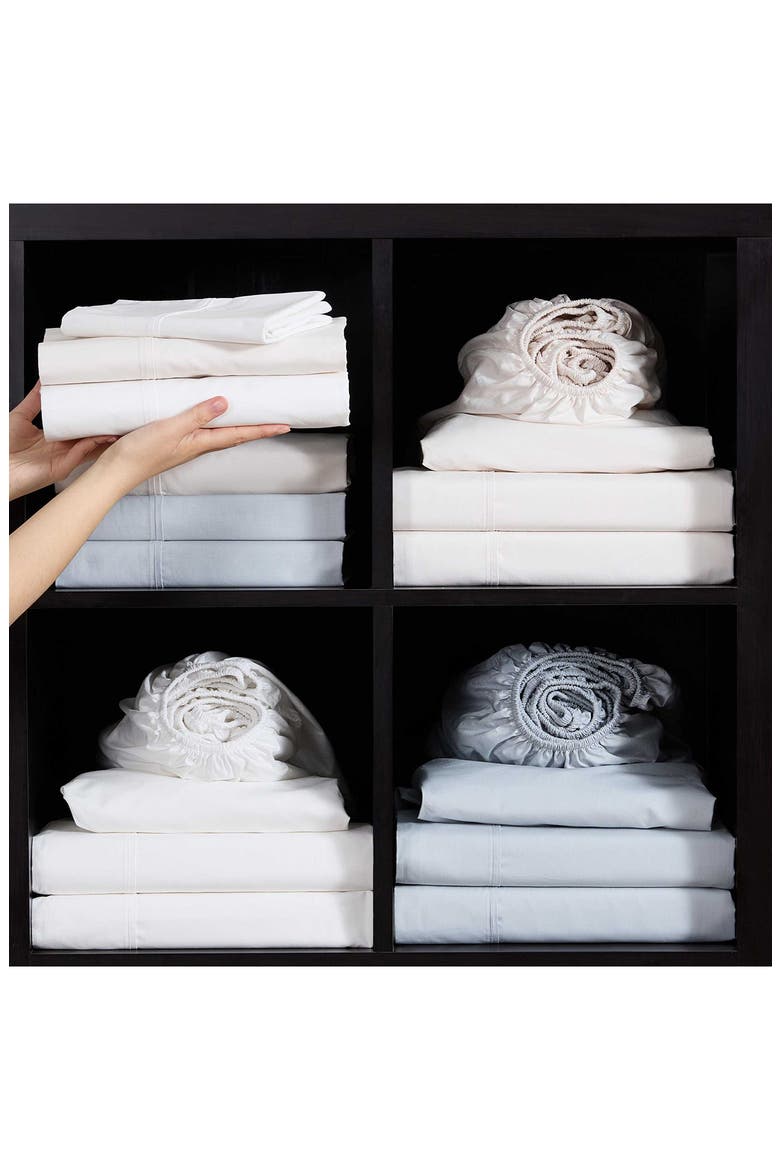 Egyptian Cotton Percale Sheet Set, Alternate, color, LIGHT BEIGE