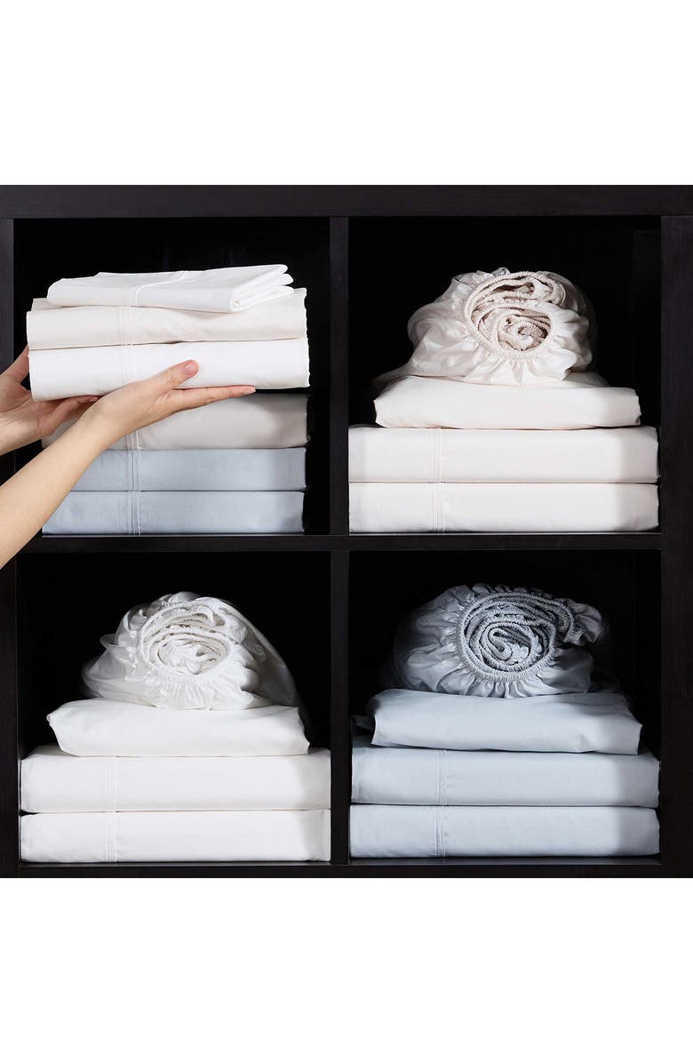 Vera Wang Egyptian Cotton Percale Sheet Set, Alternate, color, Light Beige