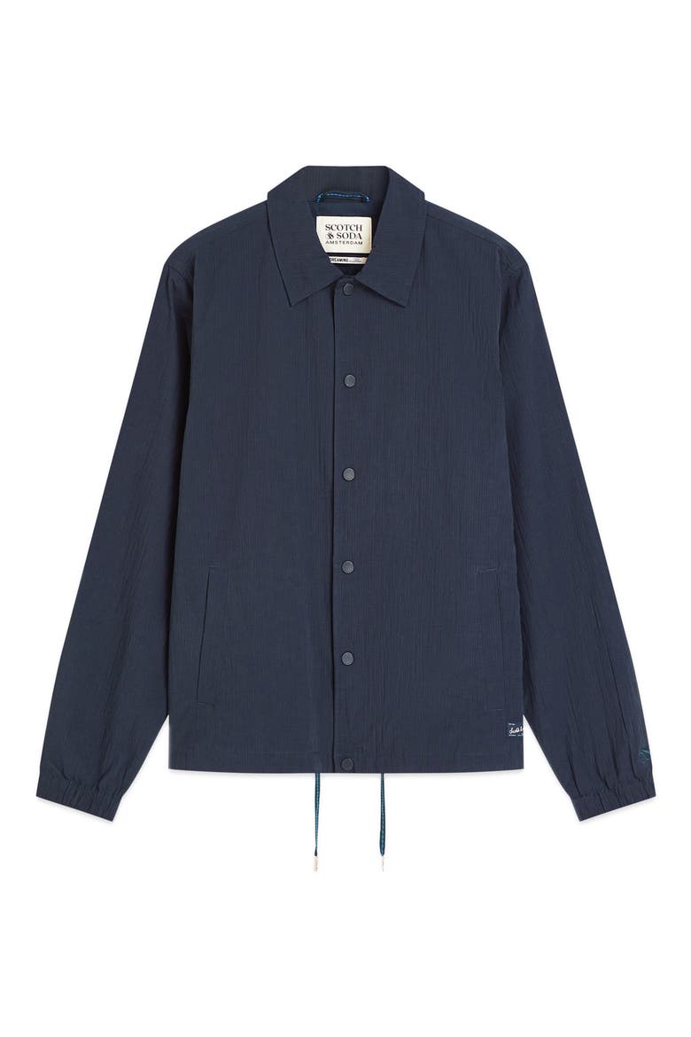Crinkled Coach Jacket, Alternate, color, SKY CAPTAIN