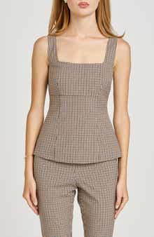 WAYF x Sara Walker Carolyn Plaid Sleeveless Top