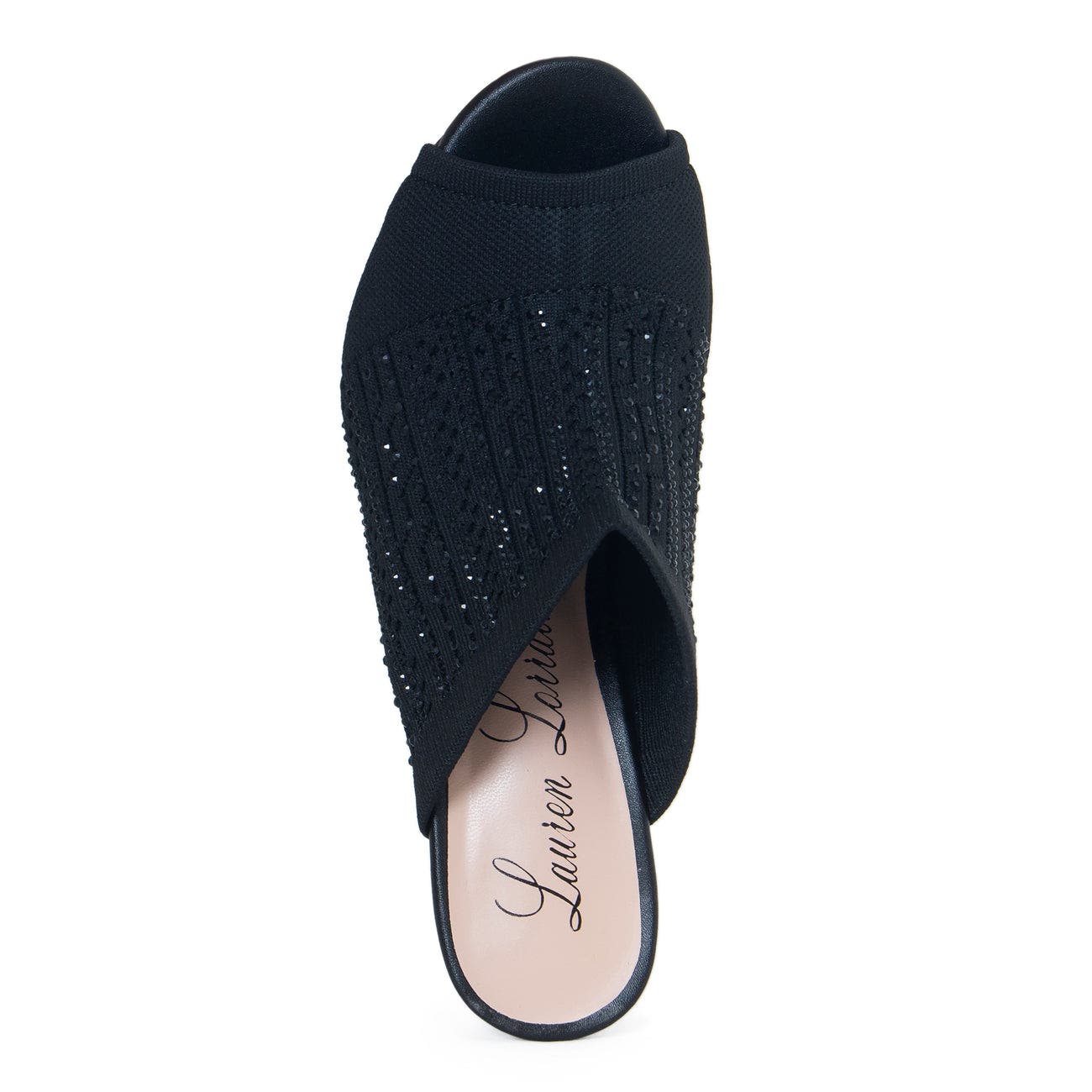 Lauren Lorraine Martha Wedge Sandal, Alternate, color, Black