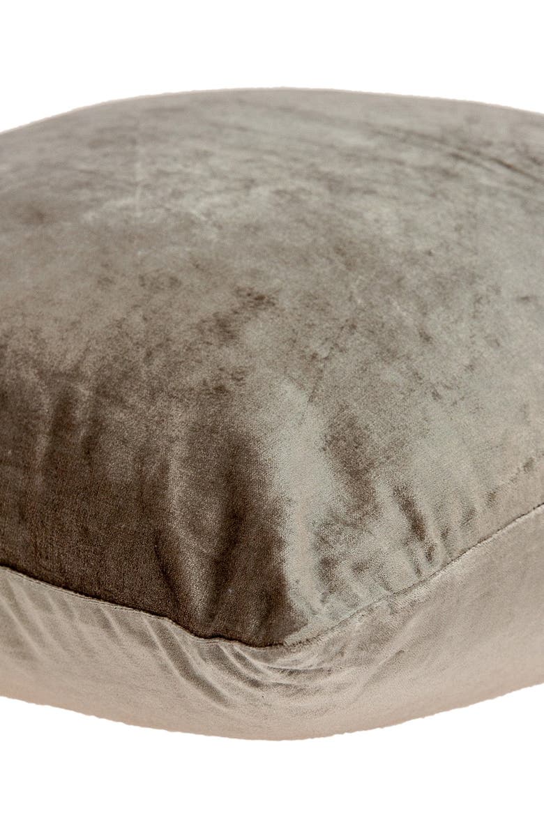PARKLAND COLLECTION Druzy Transitional Solid Pillow - 22" x 22" - Taupe, Alternate, color, 