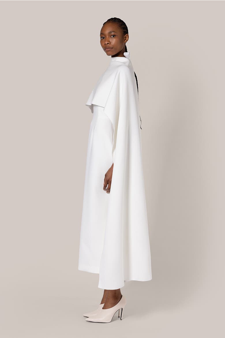 Elina Crepe Bridal Dress, Alternate, color, Ivory