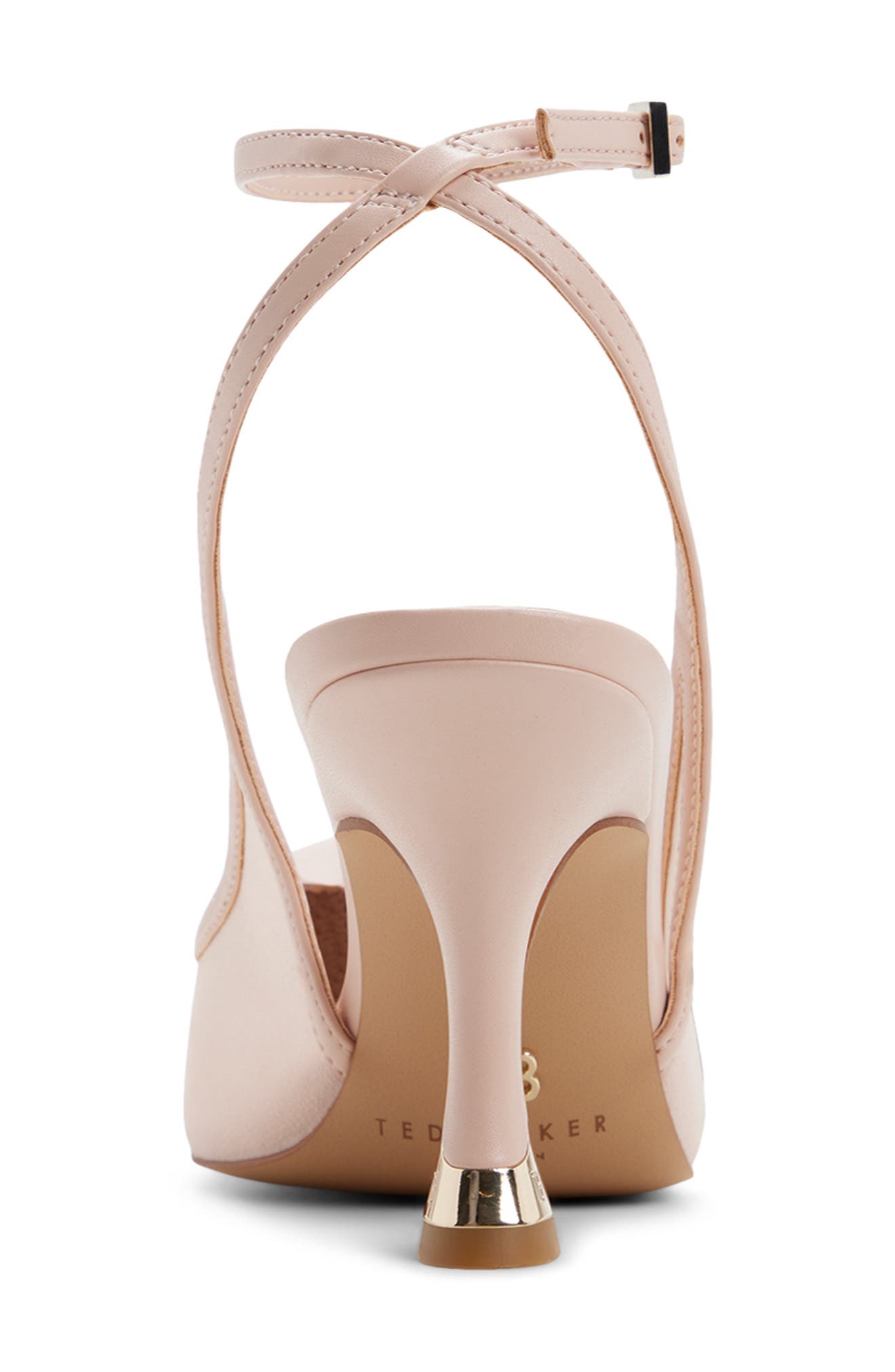 Maya Flower Faux Pearl Ankle Strap Pump, Alternate, color, PINK