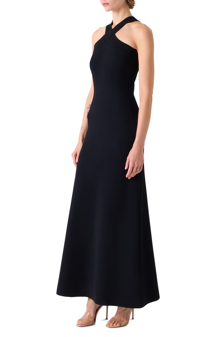 Cross Strap Sweater Dress, Alternate, color, BLACK
