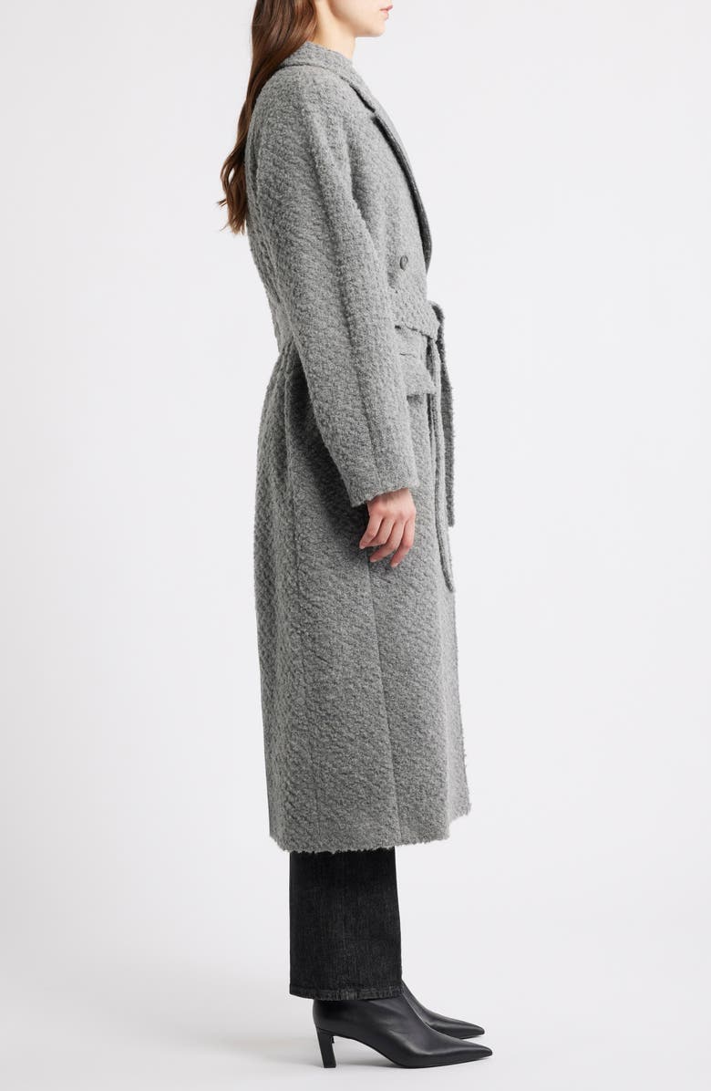 BOSS Capady Belted Coat, Alternate, color, Pebble Melange