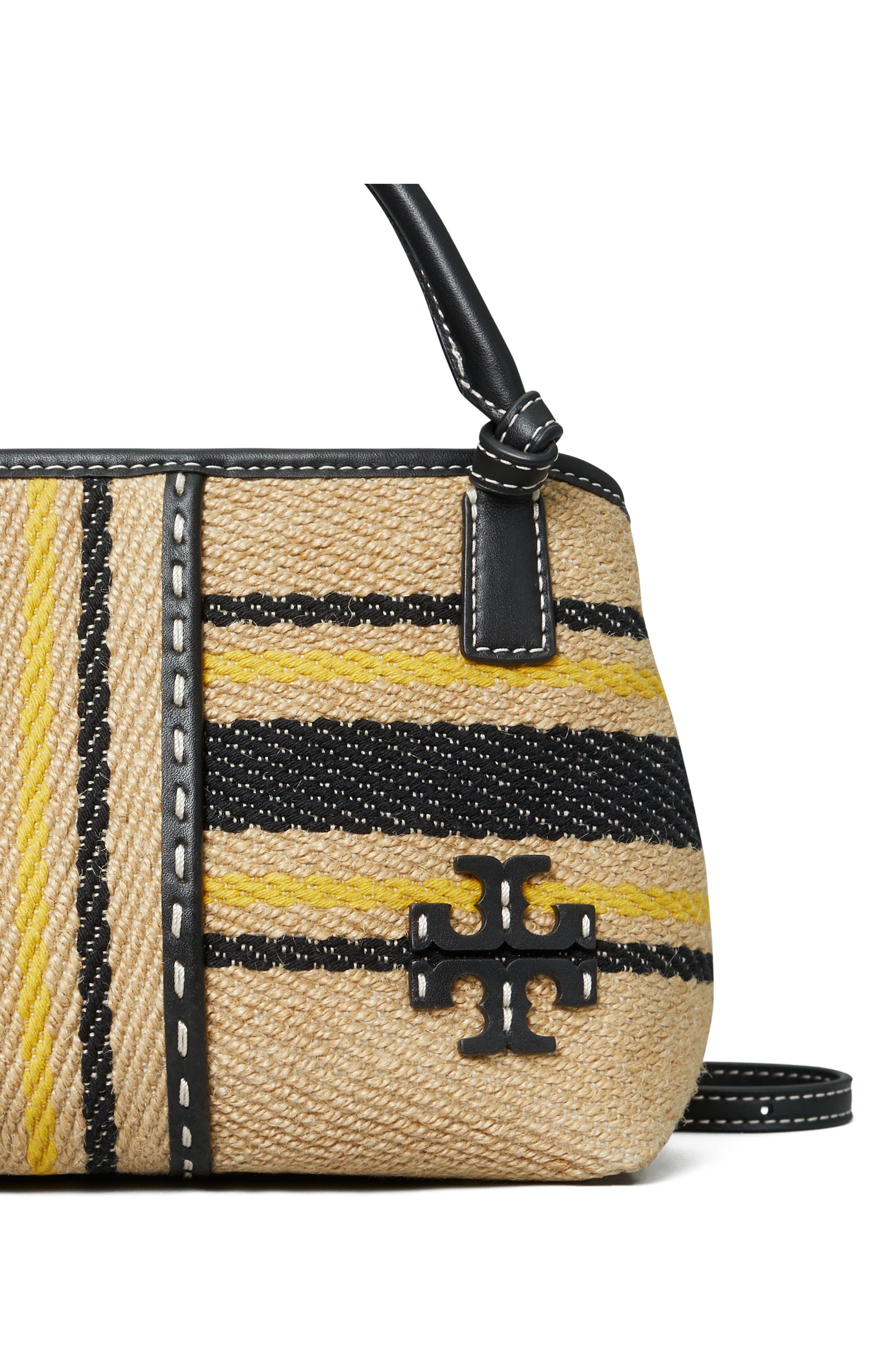 Tory Burch McGraw Stripe Mini Satchel, Alternate, color, 